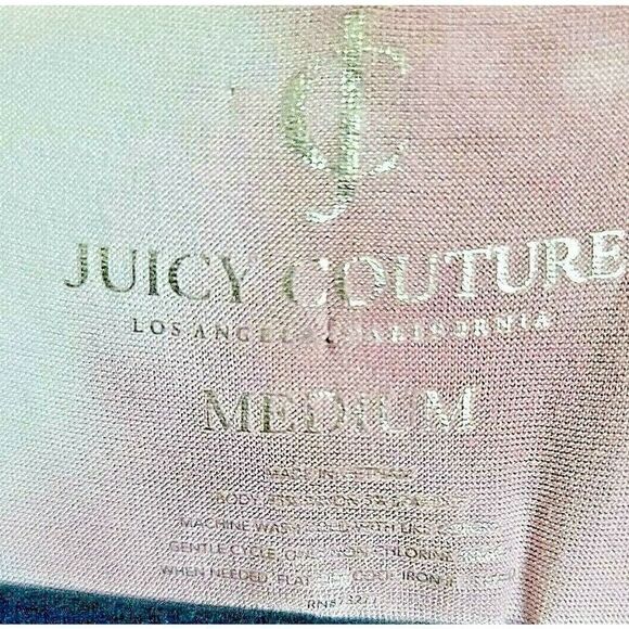 Juicy Couture Medium M Short Sleeve Tie Dye Handkerchief Top Shirt Rough Hemline - Picture 5 of 7